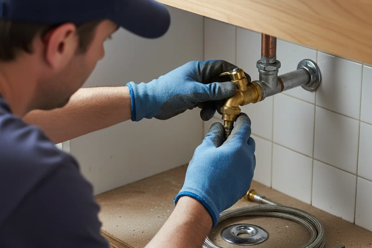 Shutoff valve and fitting work during Faucet and Fixture Repair in Brighton